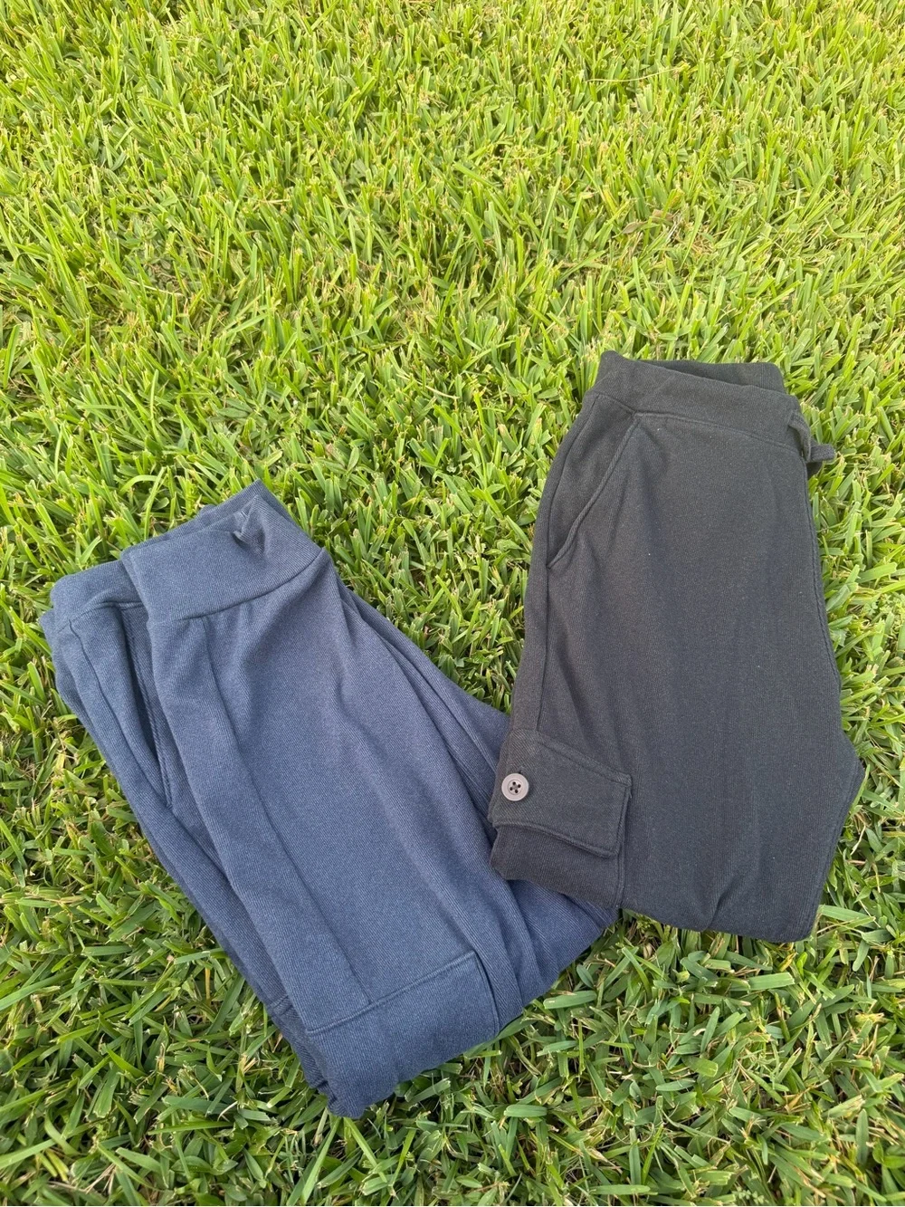 Abercrombie Kids Cargo Jogger Sweatpants Navy & Black Lot of 2 Size 9/10